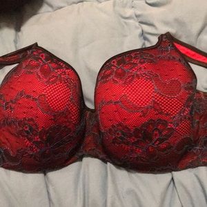 Cacique red and lace full coverage SZ 42D